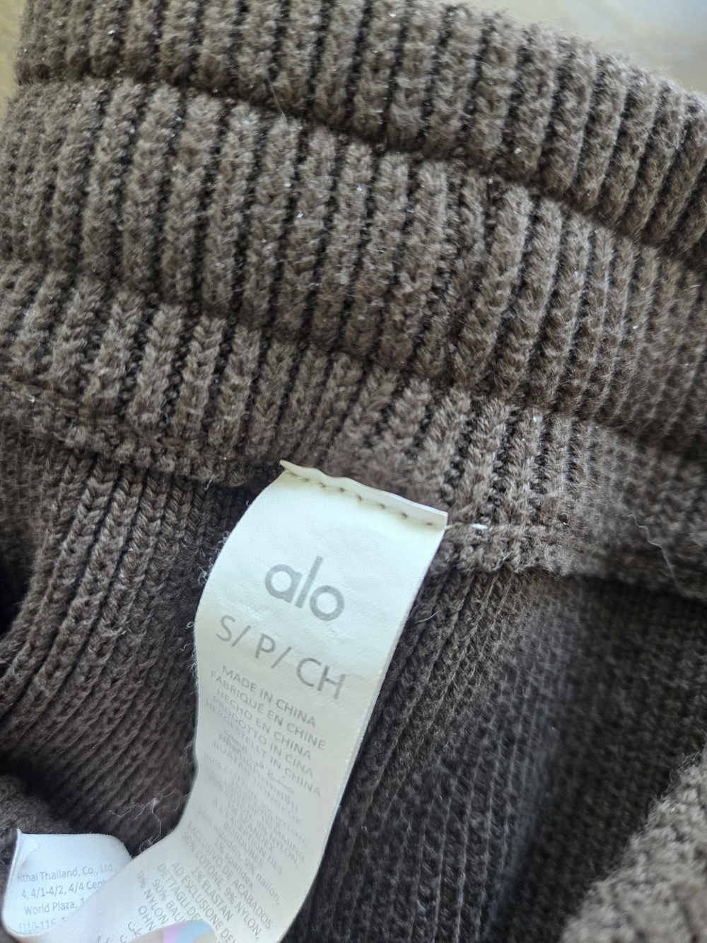Alo Yoga Scholar 2pc Set Crewneck Sweater Straight Leg Sweatpant Espresso Unisex - Picture 7 of 9
